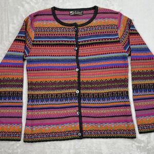 All Alpaca 100% Baby Alpaca Knitted‎ Jacquard Sweater Women's Small